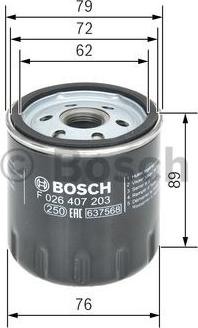 BOSCH F 026 407 203 - Filtre à huile parts5.com