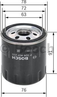 BOSCH F 026 407 233 - Filter za ulje parts5.com