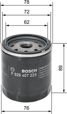 BOSCH F 026 407 225 - Filtre à huile parts5.com