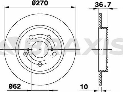 Blue Print ADT343266 - Tarcza hamulcowa parts5.com