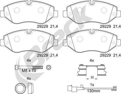 Breck 29229 00 703 00 - Set placute frana,frana disc parts5.com