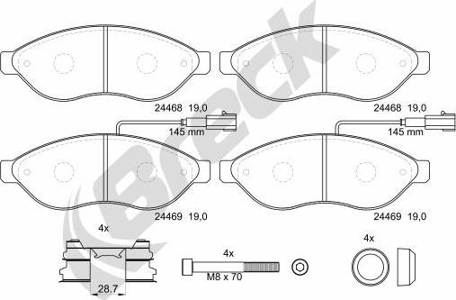 Breck 24469 00 703 10 - Set placute frana,frana disc parts5.com