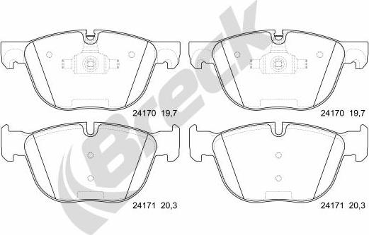 Breck 24170 00 552 00 - Set placute frana,frana disc parts5.com