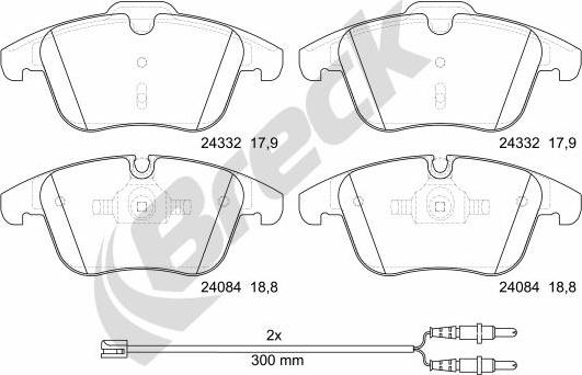 Breck 24332 00 701 10 - Set placute frana,frana disc parts5.com