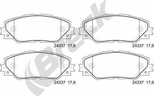 Breck 24337 00 701 00 - Set placute frana,frana disc parts5.com