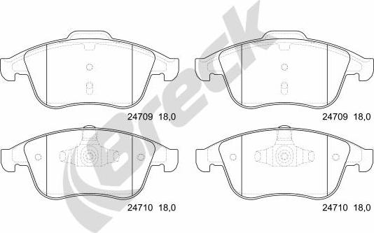 Breck 24709 00 701 00 - Brake Pad Set, disc brake parts5.com