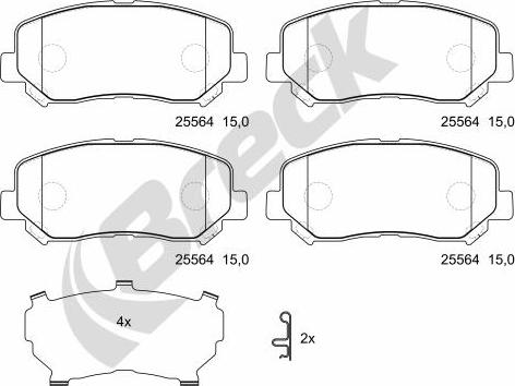 Breck 25564 00 701 00 - Set placute frana,frana disc parts5.com