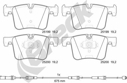 Breck 25199 00 551 00 - Set placute frana,frana disc parts5.com