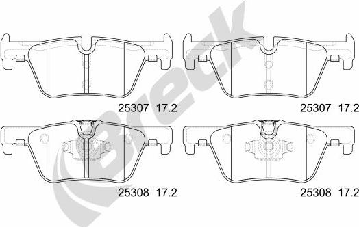 Breck 25307 00 704 00 - Set placute frana,frana disc parts5.com