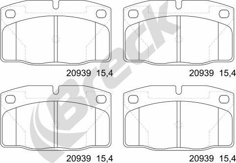 Breck 20939 00 702 00 - Set placute frana,frana disc parts5.com