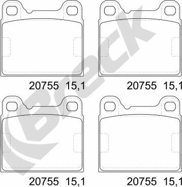 Breck 20755 00 704 00 - Set placute frana,frana disc parts5.com