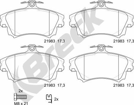 Breck 21983 00 701 10 - Set placute frana,frana disc parts5.com