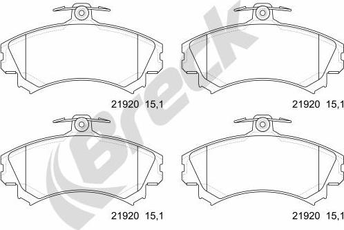 Breck 21920 00 701 10 - Set placute frana,frana disc parts5.com