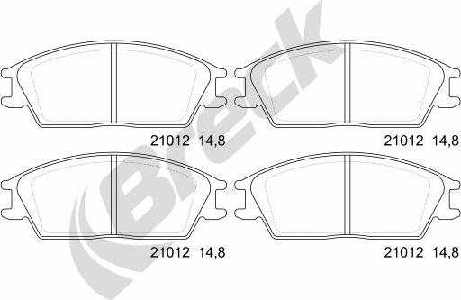 Breck 21012 00 701 00 - Set placute frana,frana disc parts5.com