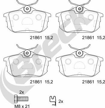 Breck 21861 00 704 10 - Set placute frana,frana disc parts5.com