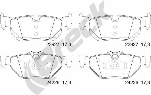 Breck 23927 00 704 00 - Set placute frana,frana disc parts5.com