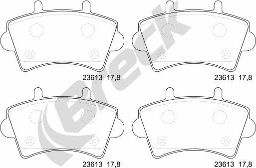 Breck 23613 00 703 00 - Set placute frana,frana disc parts5.com