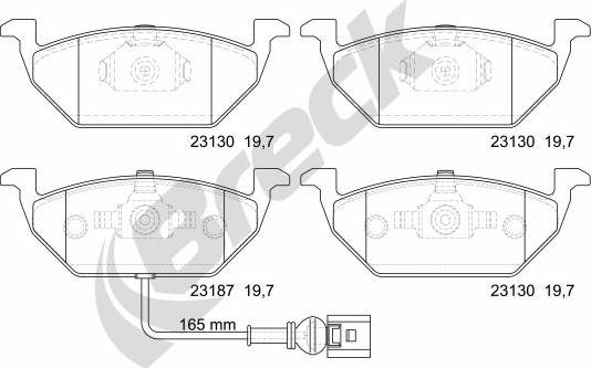 Breck 23131 00 702 10 - Set placute frana,frana disc parts5.com