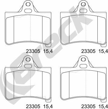 Breck 23305 00 702 00 - Set placute frana,frana disc parts5.com