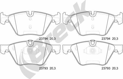 Breck 23794 00 701 00 - Set placute frana,frana disc parts5.com