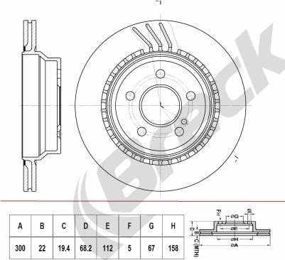 KRAFT AUTOMOTIVE 6051110 - Tarcza hamulcowa parts5.com