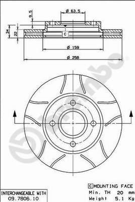 Brembo 09.7806.75 - Brake Disc parts5.com