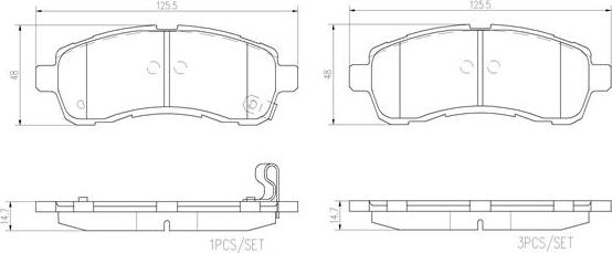 Brembo P 49 057 - Set placute frana,frana disc parts5.com