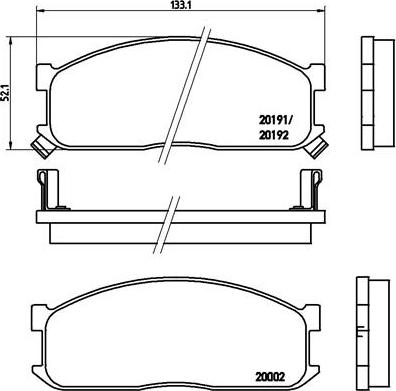 Brembo P 49 010 - Juego de pastillas de freno parts5.com