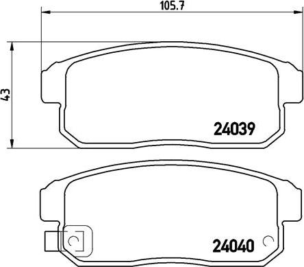 Brembo P 49 035 - Brake Pad Set, disc brake parts5.com