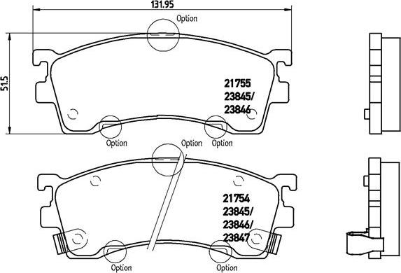 Brembo P 49 023 - Komplet zavornih oblog, ploscne (kolutne) zavore parts5.com