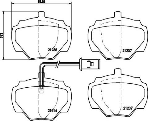 Brembo P 44 003 - Set placute frana,frana disc parts5.com