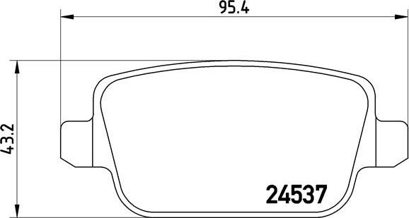 Brembo P 44 016 - Bremsbelagsatz, Scheibenbremse parts5.com