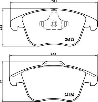 Brembo P 44 020 - Set placute frana,frana disc parts5.com