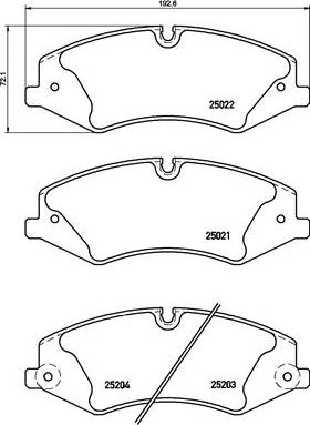 Brembo P 44 022 - Set placute frana,frana disc parts5.com