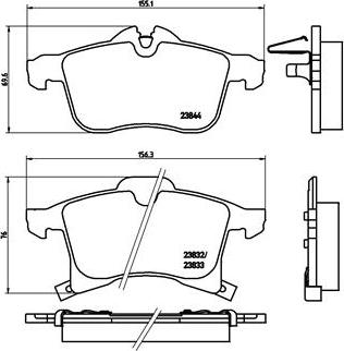 Brembo P 59 045X - Juego de pastillas de freno parts5.com