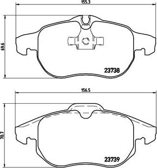 Brembo P 59 043 - Set placute frana,frana disc parts5.com