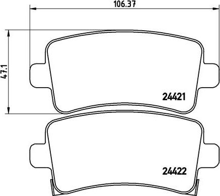 Brembo P 59 059 - Set placute frana,frana disc parts5.com