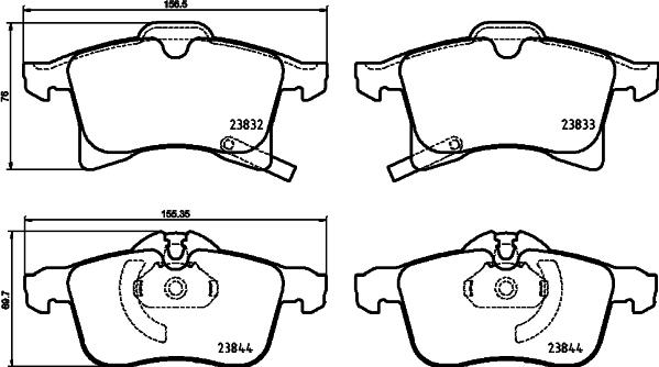 Brembo P 59 089 - Set placute frana,frana disc parts5.com