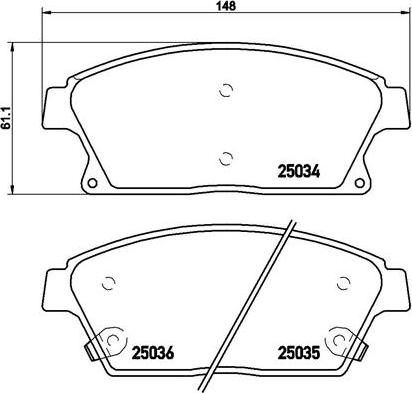 Brembo P 59 077 - Set placute frana,frana disc parts5.com