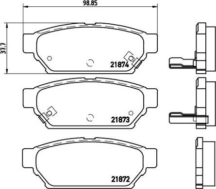 Brembo P 54 016 - Set placute frana,frana disc parts5.com