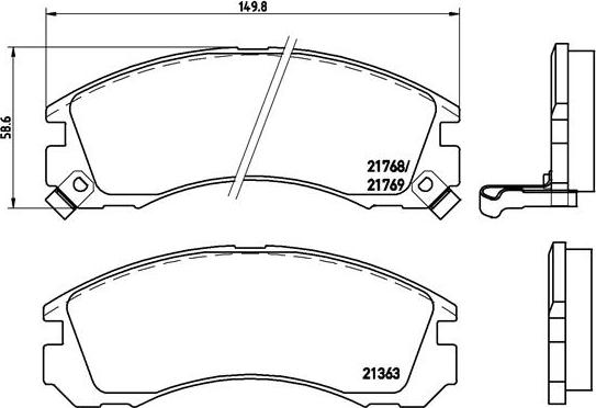 Brembo P 54 017 - Set placute frana,frana disc parts5.com