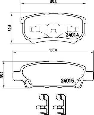 Brembo P 54 034 - Brake Pad Set, disc brake parts5.com