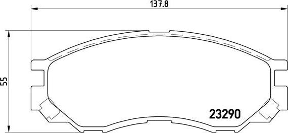 Brembo P 54 020 - Sada brzdových destiček, kotoučová brzda parts5.com