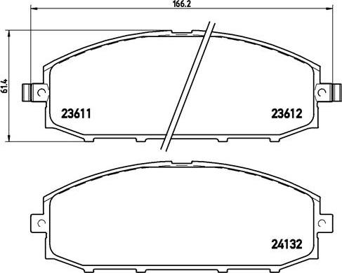 Brembo P 56 041 - Set placute frana,frana disc parts5.com