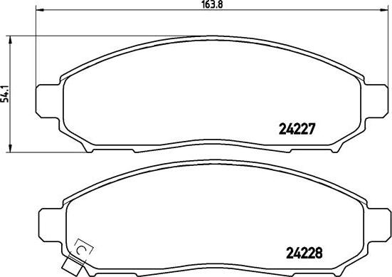 Brembo P 56 059 - Brake Pad Set, disc brake parts5.com