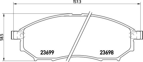 Brembo P 56 058 - Brake Pad Set, disc brake parts5.com