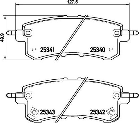 Brembo P 56 082 - Brake Pad Set, disc brake parts5.com