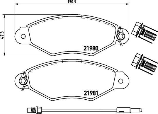 Brembo P 56 038 - Set placute frana,frana disc parts5.com