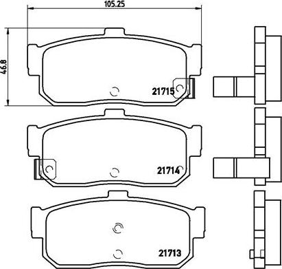 Brembo P 56 029 - Set placute frana,frana disc parts5.com