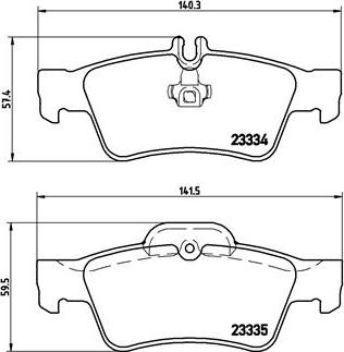 Brembo P 50 052 - Sada brzdových platničiek kotúčovej brzdy parts5.com